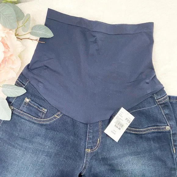 Motherhood Maternity Indigo Blue Boot Cut Petite Extra Small - Picture 10 of 13